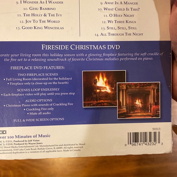 NEW Christmas Piano 2 CD Collection + Fireplace DVD Factory Sealed 100+ Minutes - Picture 5 of 12